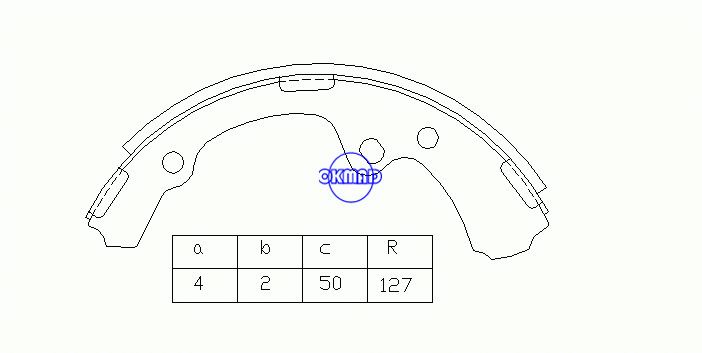 OEM de las zapatas de freno de tambor del carro de la caja de TOYOTA HIACE I: 04494-26030 MK2256 FSB254 GS8143, OK-BS013