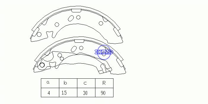 HYUNDAI ACCENT I Sedán (X-3) Zapatas de freno FMSI: 1379-S707 OEM: 58305-22A00 FSB605 GS8658, OK-BS061