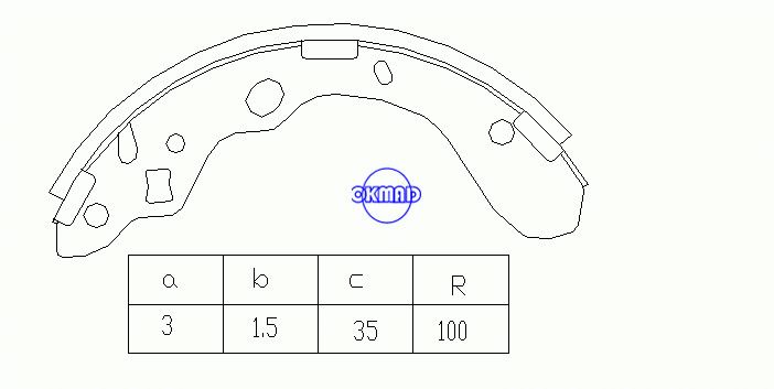 MAZDA 323 F VI S VI (BJ) Zapatas de freno de tambor FMSI: 1507-S739 OEM: B2YD-26-38ZA MK3394 FSB573 GS8661, OK-BS125